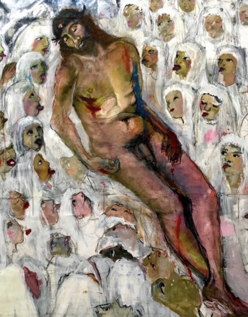 ‘Body of Christ’ 140cms x 180cms Acrylic and oil on canvas size?